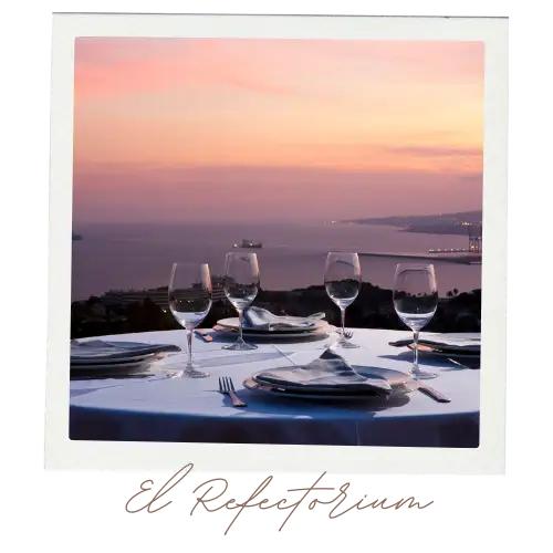 El Refectorium restaurant with bay views