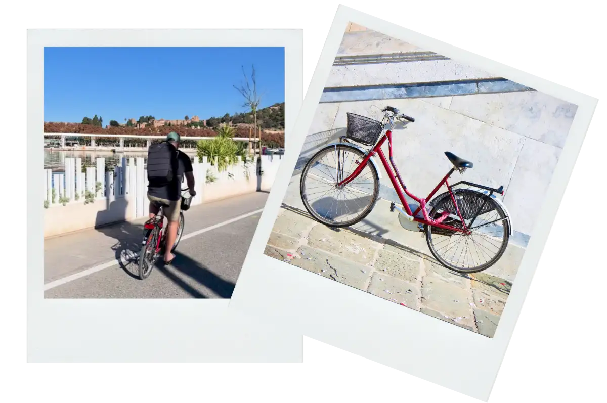 Cycling along the Malaga seafront