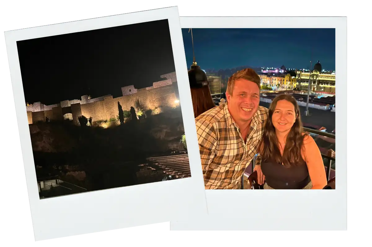 Polaroid terraza alcazaba