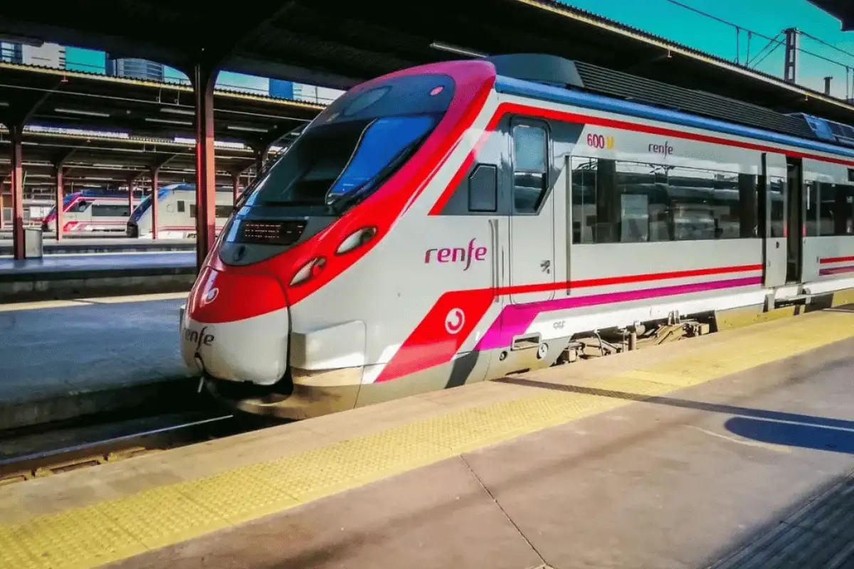 Malaga airport train platform