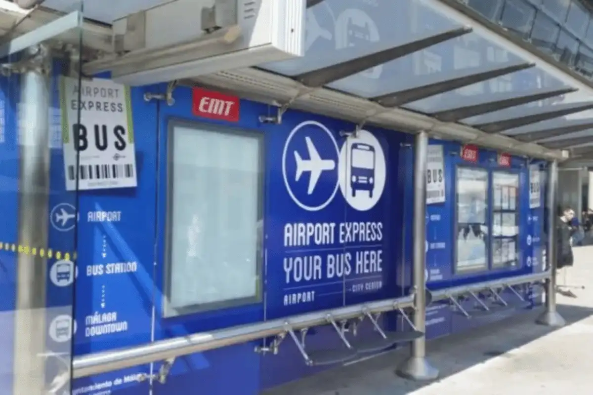 Malaga airport bus stop