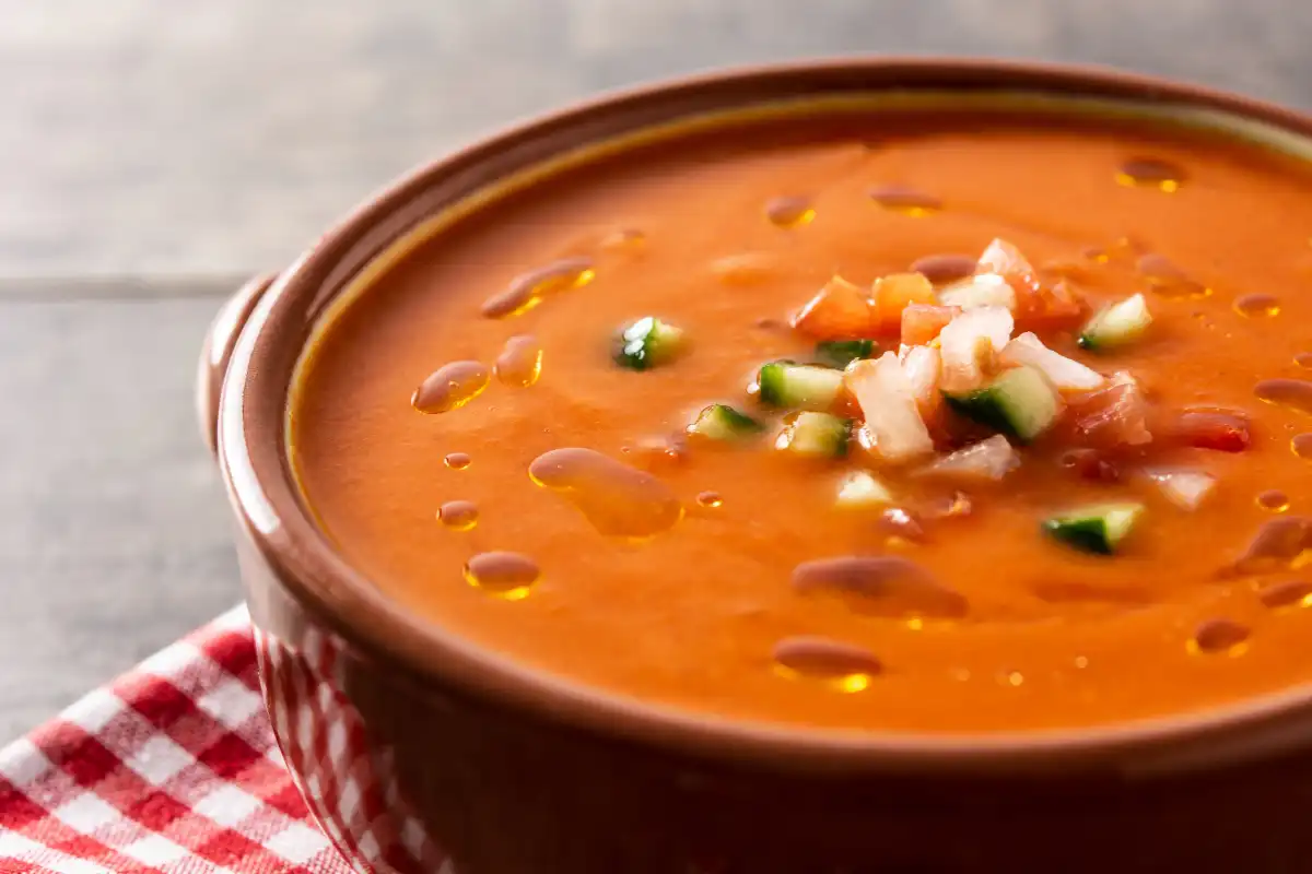 Gazpacho, the classic cold tomato soup of Andalusia